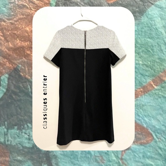 classiques entier black&gray colorblock dress with exposed back zipper - Picture 4 of 17